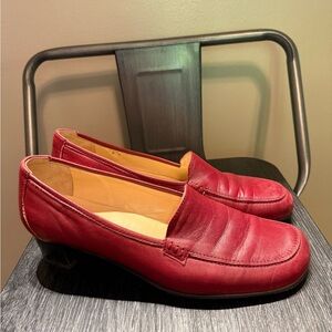 Rangoni Red Leather Women's Flats